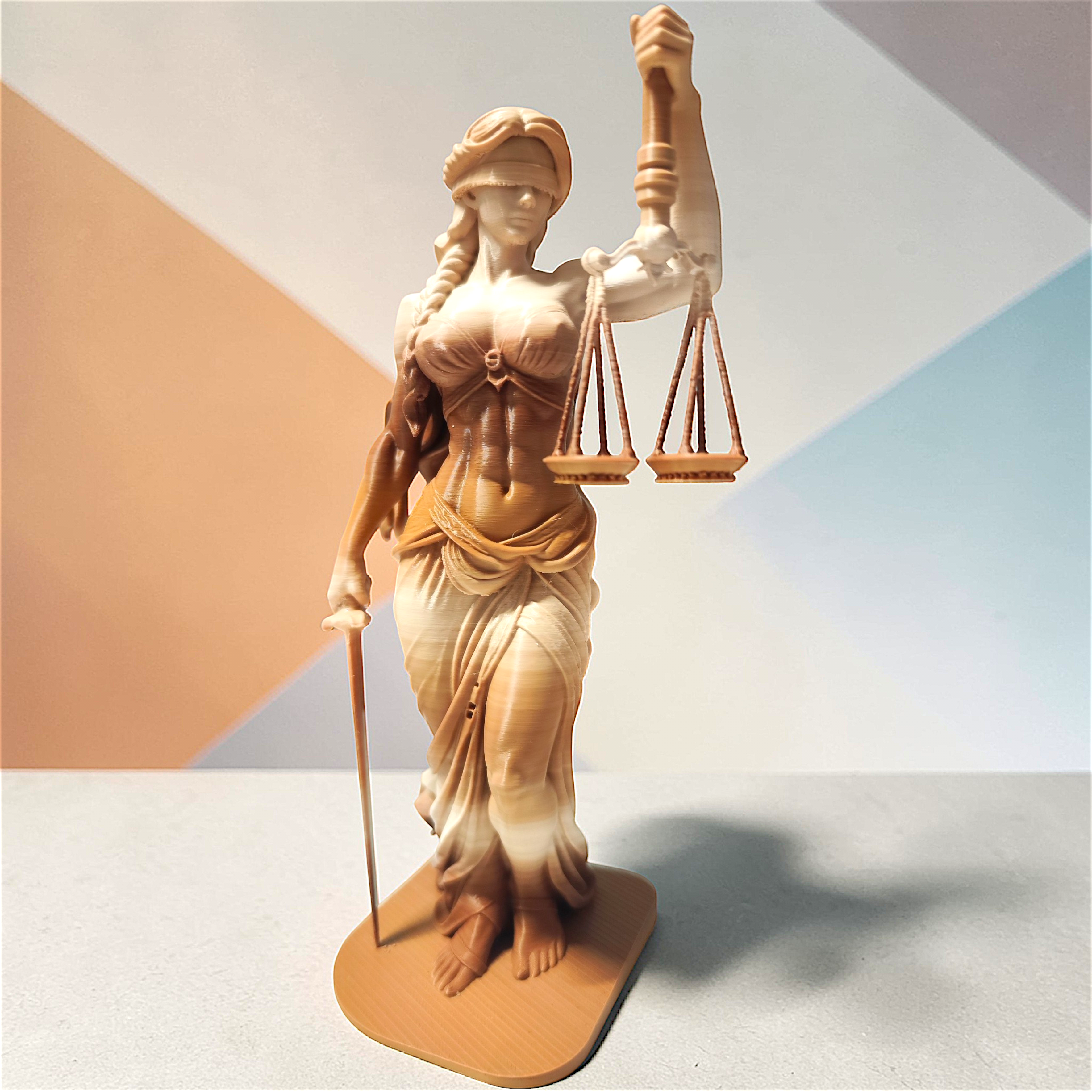 Adalet Tanrıçası Themis Figürü 3D FDM Baskı